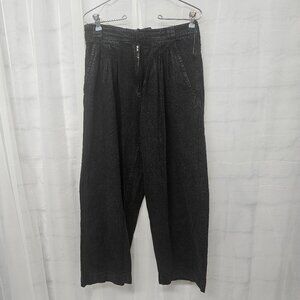 Free People Black Cotton Barrel Pants Casual Beach Boho Grunge 2